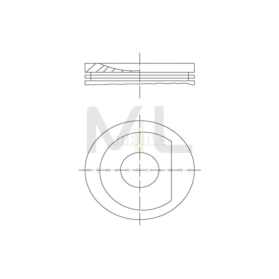 MAHLE ORIGINAL 030 37 02 Piston for VW Polo III Hatchback (6N1) 77,01 mm | ML Performance Car Parts