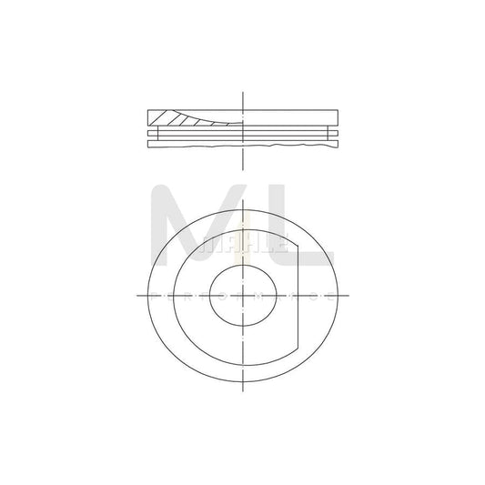 MAHLE ORIGINAL 030 37 02 Piston for VW Polo III Hatchback (6N1) 77,01 mm | ML Performance Car Parts