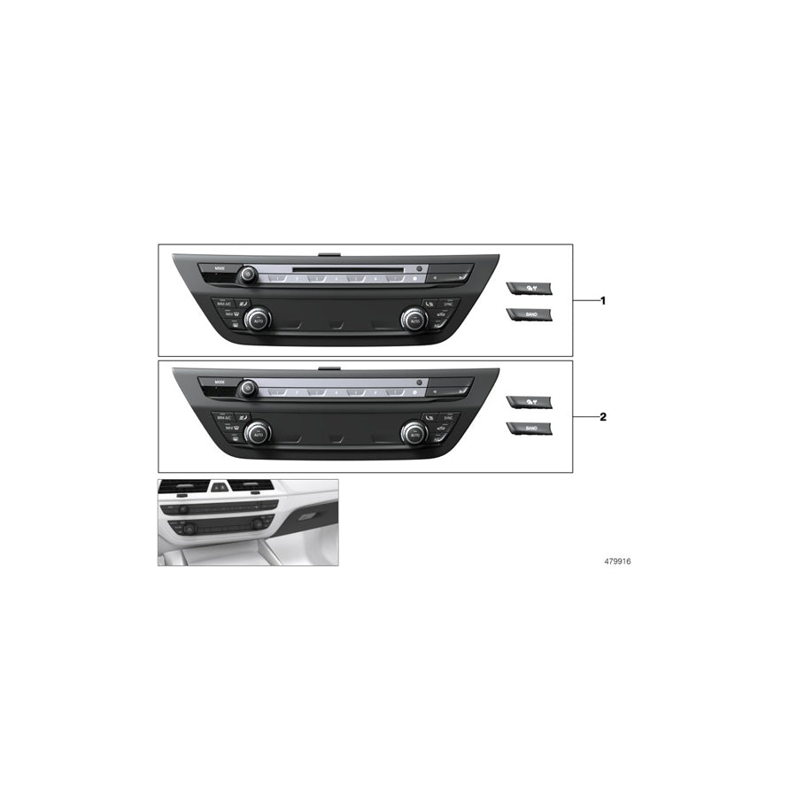 Genuine BMW 61316993501 G31 G32 G30 Rep. Kit For Radio/Climate Cont. Panel (Inc. 530i, 518d & 530eX) | ML Performance UK