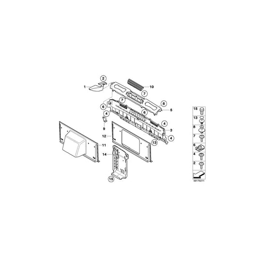 Genuine BMW 51466983118 E88 Covering Cross Member (Inc. 120d, 135i & 123d) | ML Performance UK