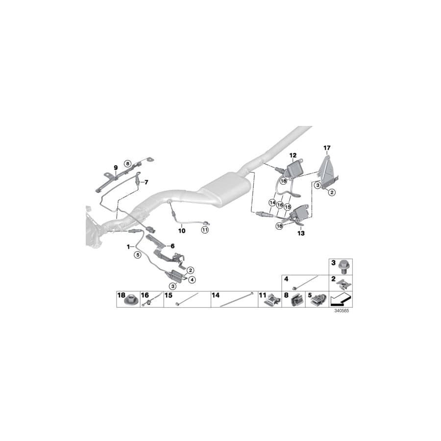 Genuine BMW 13628515640 F30 F25 F07 Oxygen Sensor L=1020mm (Inc. X3 28dX, 328d & 520d) | ML Performance UK Car Parts