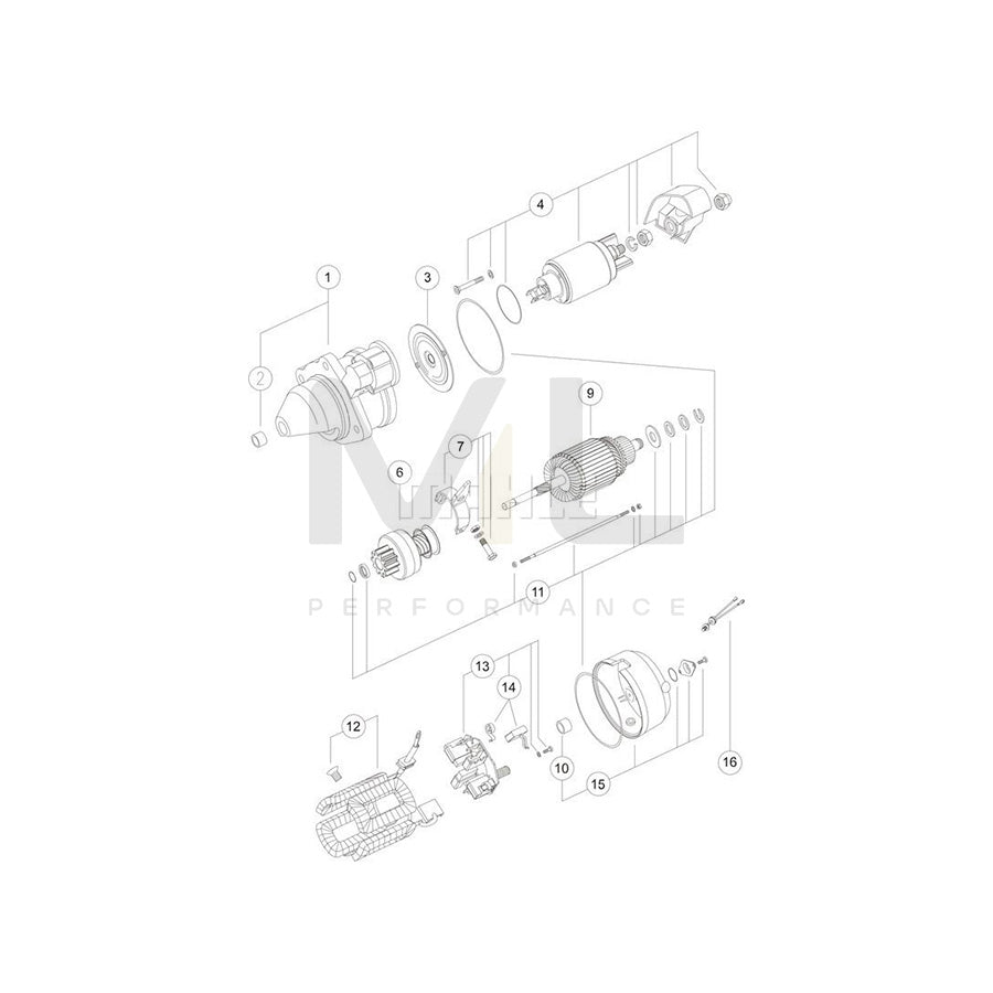 MAHLE ORIGINAL MS 51 Starter motor 12V 2,7kW, Teeth Quant.: 11 | ML Performance Car Parts