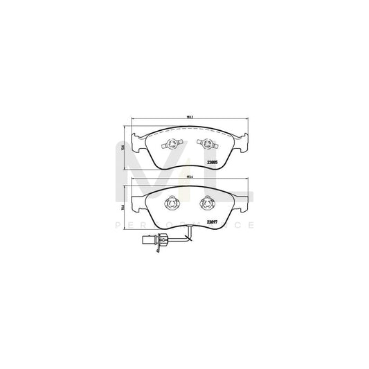 Brembo P 85 087 Brake Pad Set With Piston Clip | ML Performance Car Parts