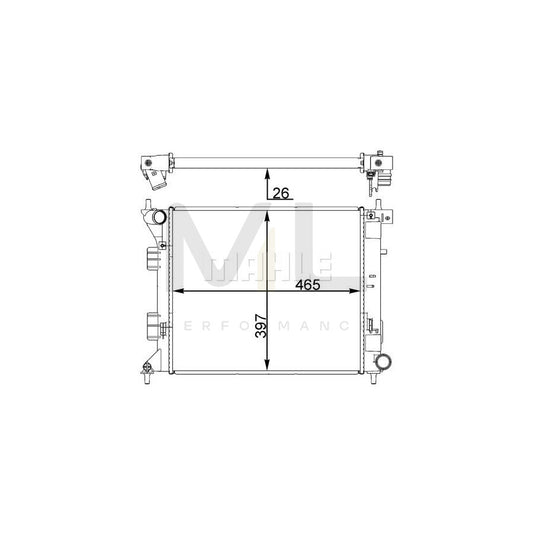MAHLE ORIGINAL CR 1407 000P Engine radiator Brazed cooling fins, Manual Transmission | ML Performance Car Parts