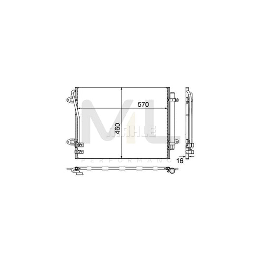 MAHLE ORIGINAL AC 734 000P Air conditioning condenser with dryer | ML Performance Car Parts