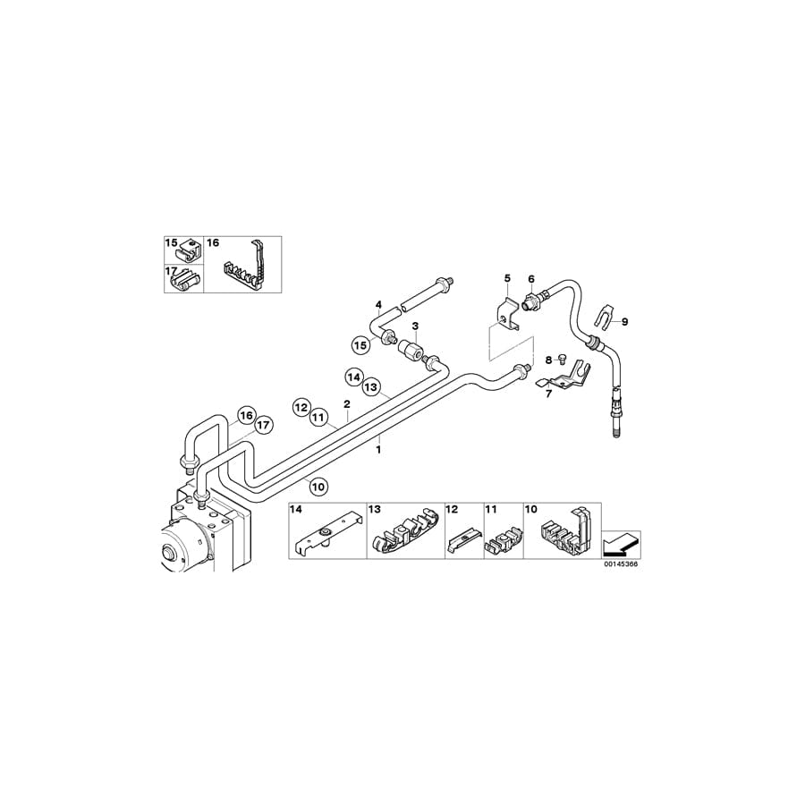 Genuine BMW 34326752409 E46 Pipe M10/M12-3684mm (Inc. 316Ci) | ML Performance UK Car Parts