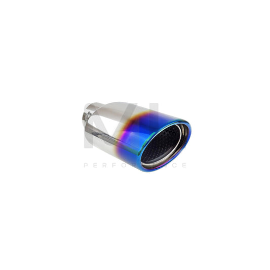 AMiO MT 023BLC 02356 Exhaust tip 120 mm, Blue, oval, straight, Stainless Steel, 180mm, 58mm | ML Performance Car Parts