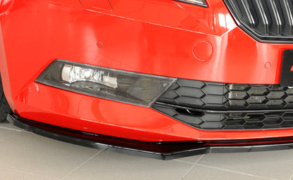 Rieger 00088149 Skoda 3T 3V Superb III Front Splitter 4 | ML Performance UK Car Parts