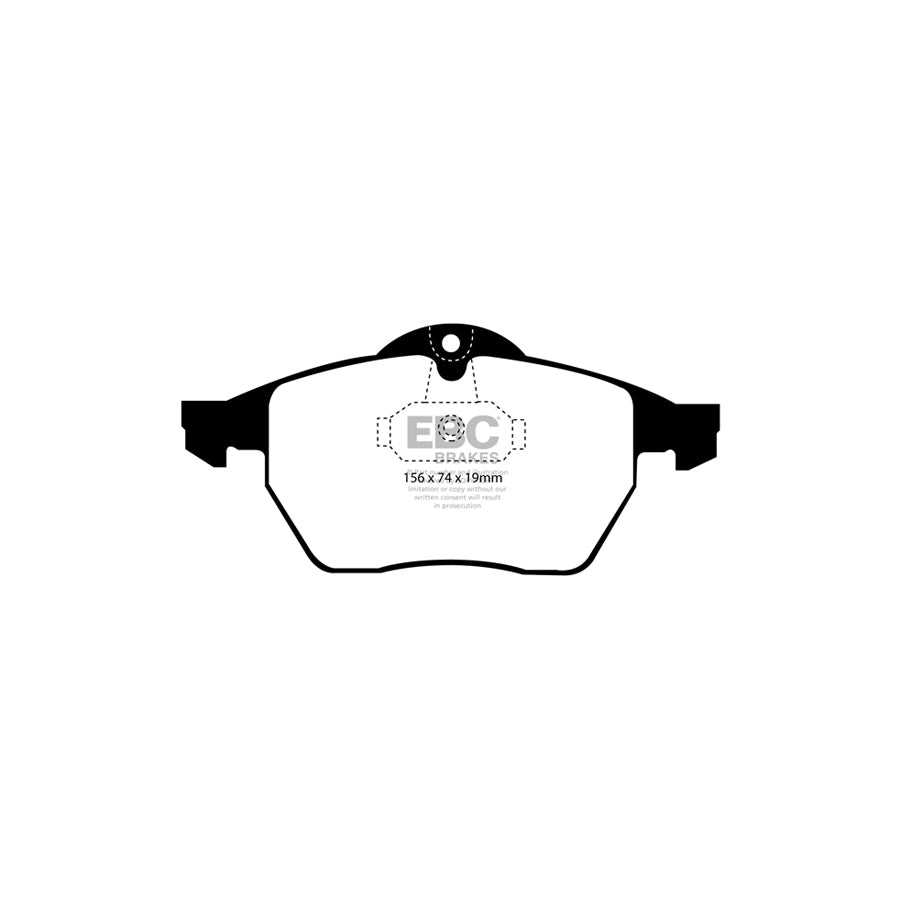 EBC PLK1811 Vauxhall Vectra Yellowstuff Pads and Brake Line Performance Pack - ATE Caliper 2 | ML Performance UK Car Parts