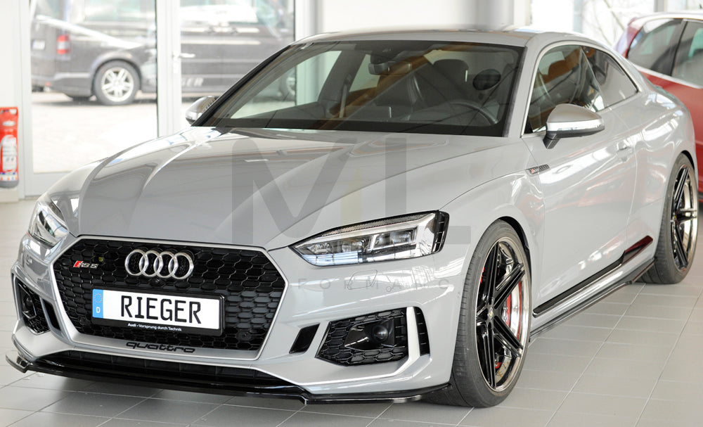 Rieger 00088202 Audi B9 F5 RS5 Front Splitter 9 | ML Performance UK Car Parts