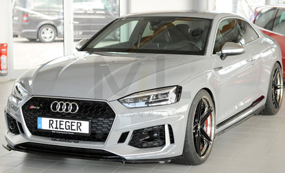 Rieger 00088202 Audi B9 F5 RS5 Front Splitter 9 | ML Performance UK Car Parts