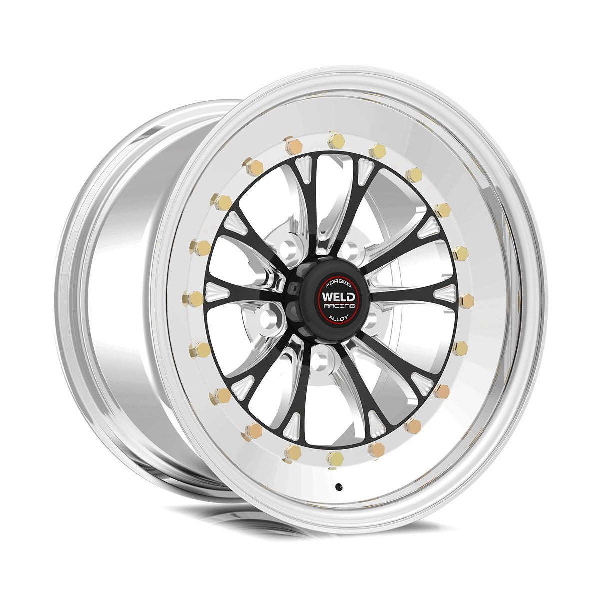 Weld 794B-57276 Vitesse Wheel 15x7 5x4.75 ET-13 BS3.5 Black Center - Polished Shell