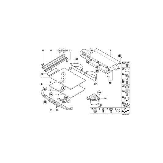 Genuine BMW 51473405774 E83 Stowage Compartment, Boot Right SCHWARZ (Inc. X3 1.8d, X3 3.0i & X3 2.5i) | ML Performance UK