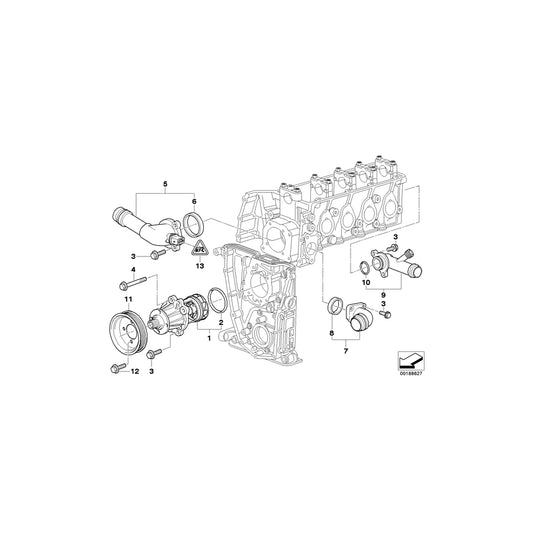 Genuine BMW 11531437085 E46 E36 Thermostat Housing With Thermostat (Inc. 316Ci, 316i 1.9 & 318i) | ML Performance UK Car Parts