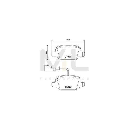 Hella 8DB 355 019-961 Brake Pad Set For Alfa Romeo Mito (955) With Integrated Wear Warning Contact, With Brake Caliper Screws, With Accessories | ML Performance Car Parts