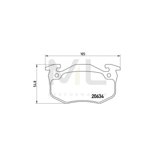Brembo P 68 020 Brake Pad Set Excl. Wear Warning Contact | ML Performance Car Parts