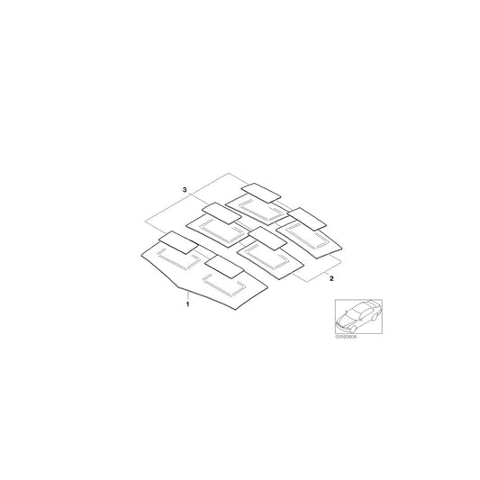 Genuine BMW 51487042896 E65 E66 Sound Insulation, Roof Rear And Center (Inc. 730d, 730Li & 740Li) | ML Performance UK Car Parts