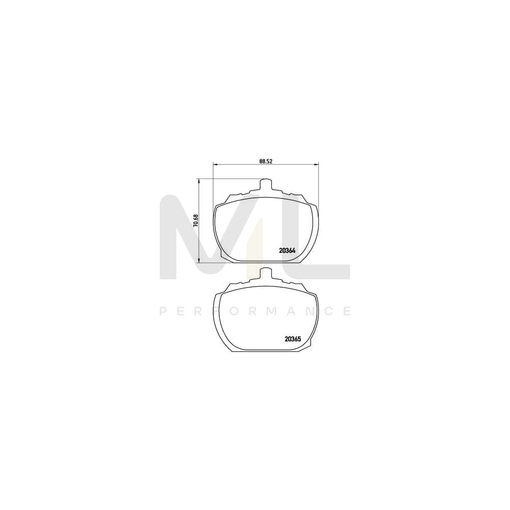 Brembo P 24 004 Brake Pad Set Excl. Wear Warning Contact | ML Performance Car Parts