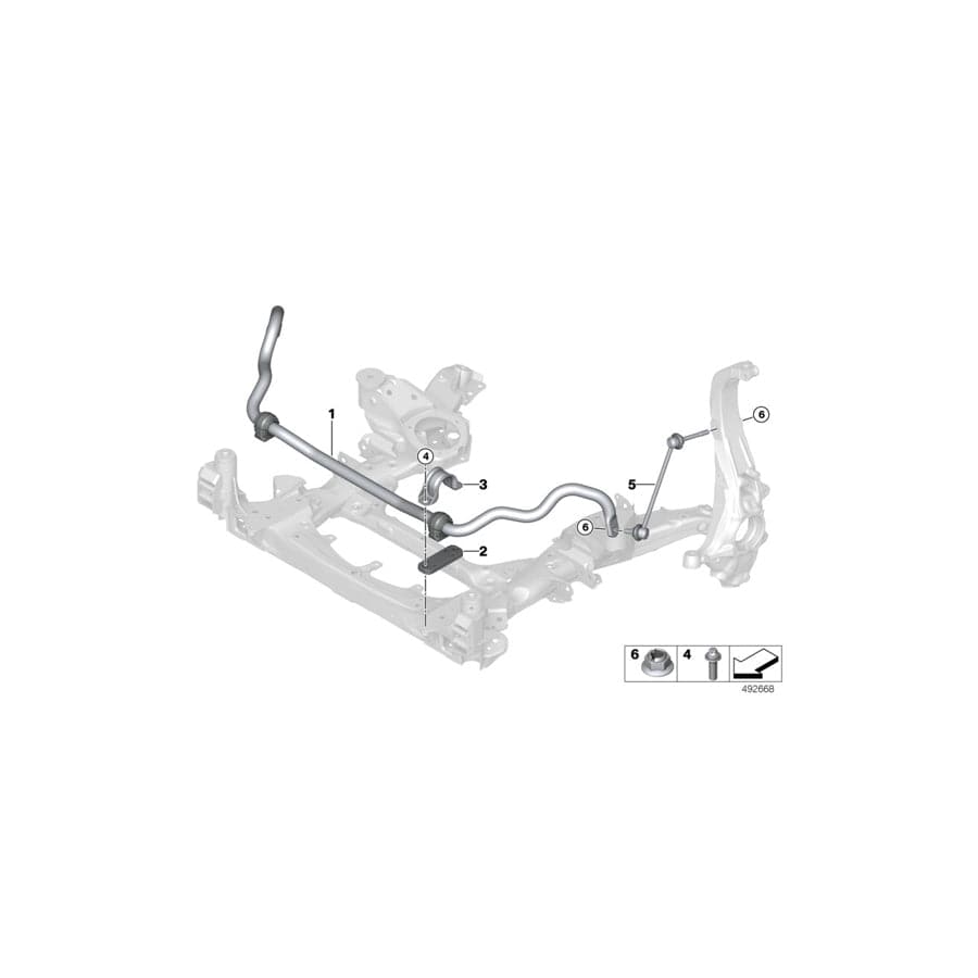 Genuine BMW 31356881807 G06 G05 G07 Swing Support, Front, Left (Inc. X6 M50iX, X7 M50iX & X5 30dX) | ML Performance UK Car Parts