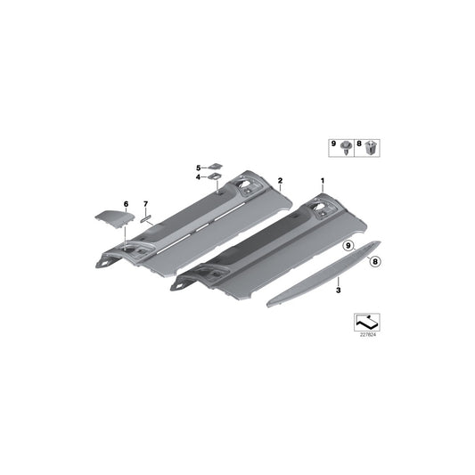 Genuine BMW 51469197235 Parcel Shelf, Rear OYSTER (Inc. 525dX, 518d & 520i) | ML Performance UK