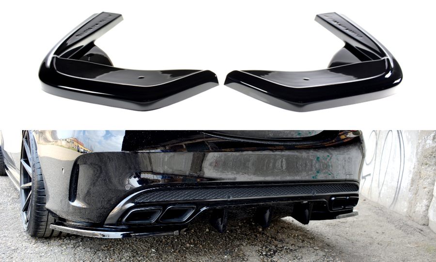 Maxton Design ME-C-205-AMG-RSD1T Rear Side Splitters Mercedes Benz C43 AMG W205 | ML Performance UK Car Parts