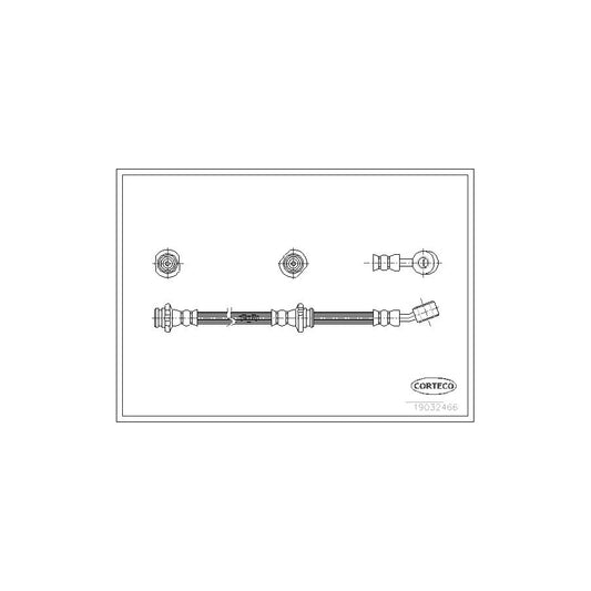 Corteco 19032466 Brake Hose For Nissan Almera I Saloon (N15) | ML Performance UK