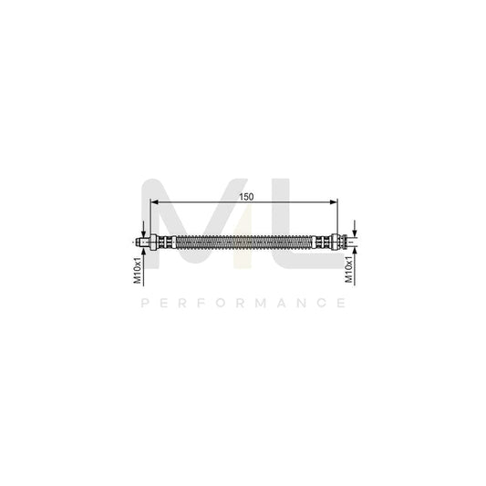 BOSCH 1 987 476 677 Brake Hose for PEUGEOT 306 150mm | ML Performance Car Parts