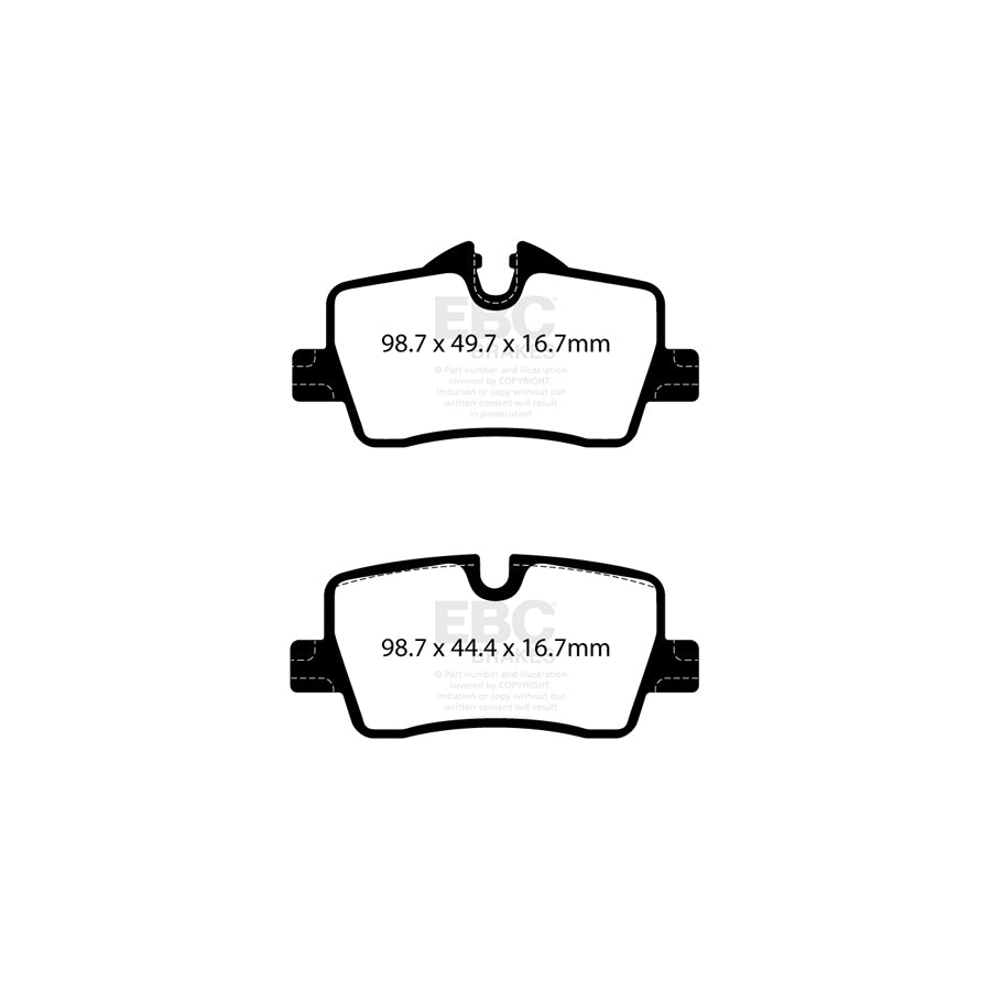 EBC DP42414R BMW Yellowstuff Rear Brake Pads - TRW Caliper 2 | ML Performance UK Car Parts