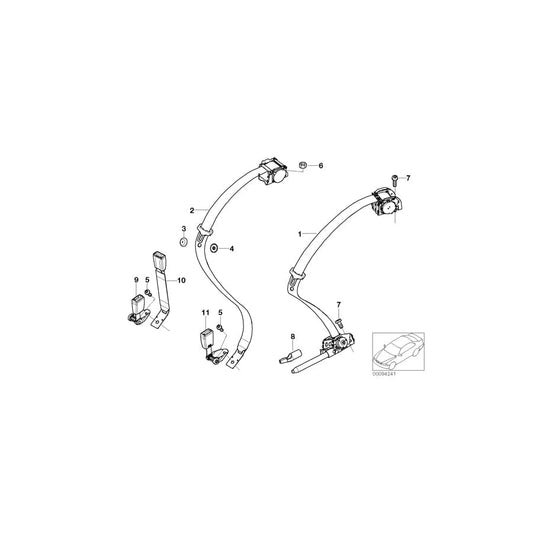 Genuine BMW 72117045837 E66 E67 E65 Support For Buckle Pretensioner (Inc. 730d, 760Li & 745i) | ML Performance UK Car Parts