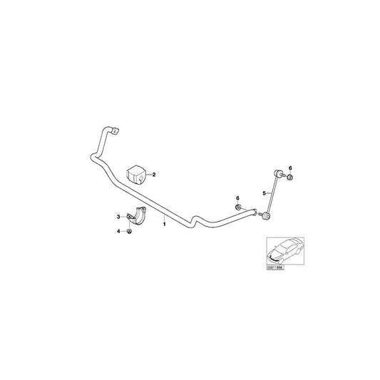 Genuine BMW 31351097179 E46 Stabilizer Rubber Mounting D=23mm (Inc. 330Ci, 328Ci & 323i) | ML Performance UK Car Parts