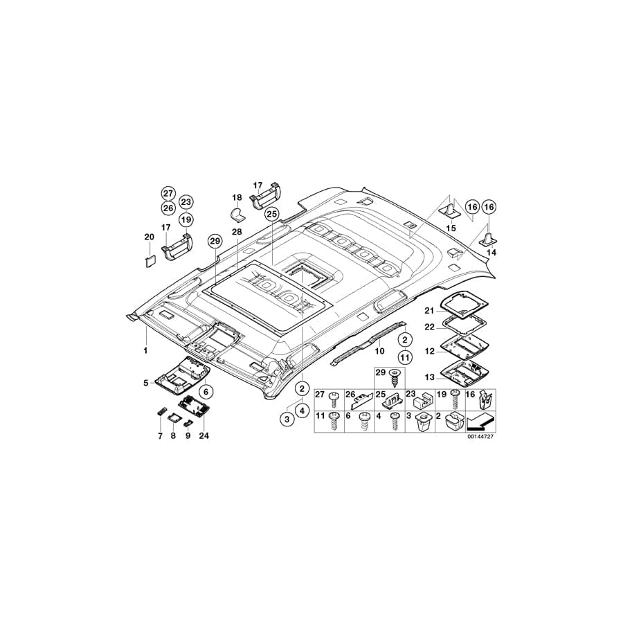 Genuine BMW 54138246019 E53 Frame Sliding-Lifting Roof (Inc. X5 4.6is, X5 4.4i & X5 3.0i) | ML Performance UK Car Parts