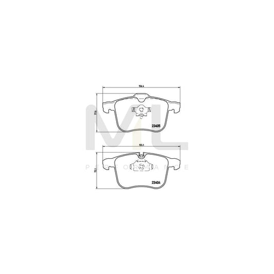 Brembo P 59 049 Brake Pad Set Directional Brake Pads, Prepared For Wear Indicator | ML Performance Car Parts