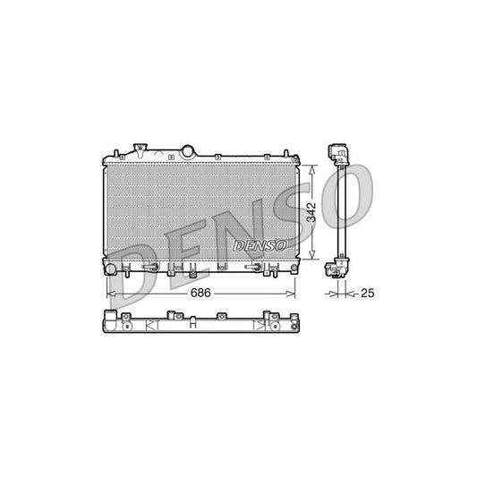 Denso DRM36005 Drm36005 Engine Radiator For Subaru Forester Iii (Sh) | ML Performance UK