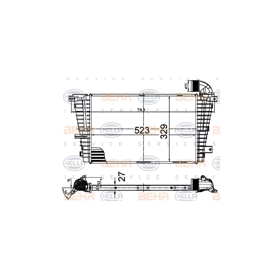 Hella 8ML 376 988-394 Intercooler