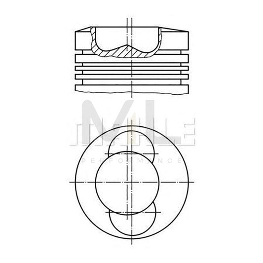 MAHLE ORIGINAL 099 04 01 Piston 102,5 mm, with piston rings | ML Performance Car Parts