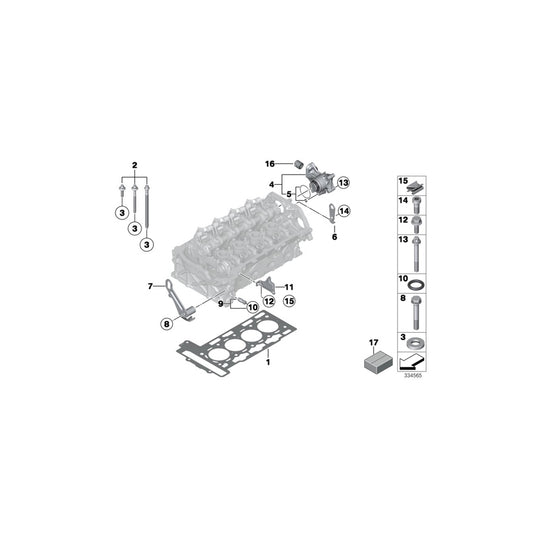 Genuine BMW 11127586908 R56 Cylinder Head Gasket Asbestos-Free 1,20mm (+0,3) (Inc. Cooper S ALL4, Cooper S & 114i) | ML Performance UK Car Parts