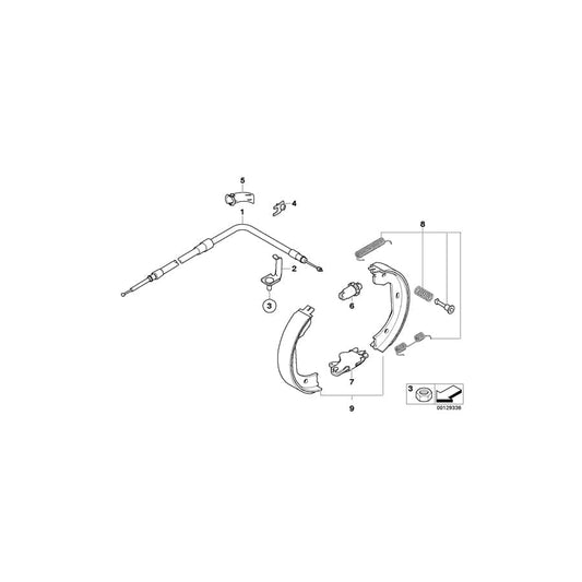 Genuine BMW 34403412833 E83 E83 Hand Brake Bowden Cable Bracket (Inc. X3 3.0d) | ML Performance UK Car Parts