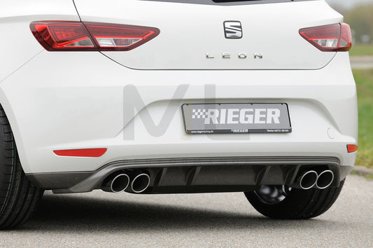 Rieger 00099248 SEAT 5F Leon Rear Diffuser 1 | ML Performance UK Car Parts