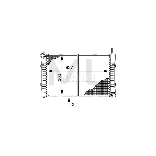 MAHLE ORIGINAL CR 676 000P Engine radiator suitable for MERCEDES-BENZ T2 Brazed cooling fins | ML Performance Car Parts