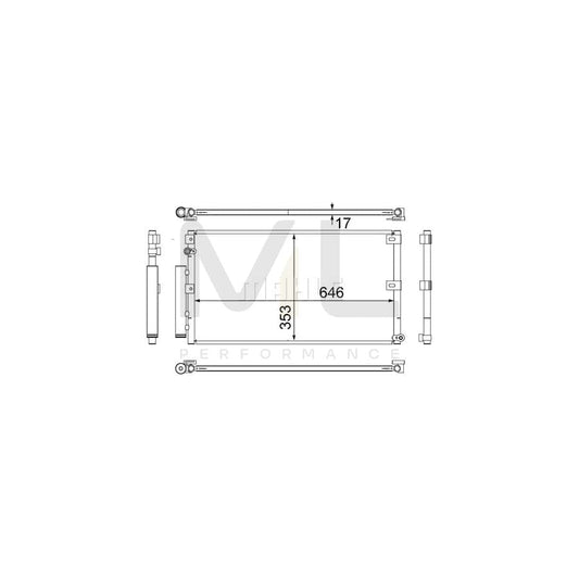 MAHLE ORIGINAL AC 530 000S Air conditioning condenser for TOYOTA LAND CRUISER with dryer | ML Performance Car Parts