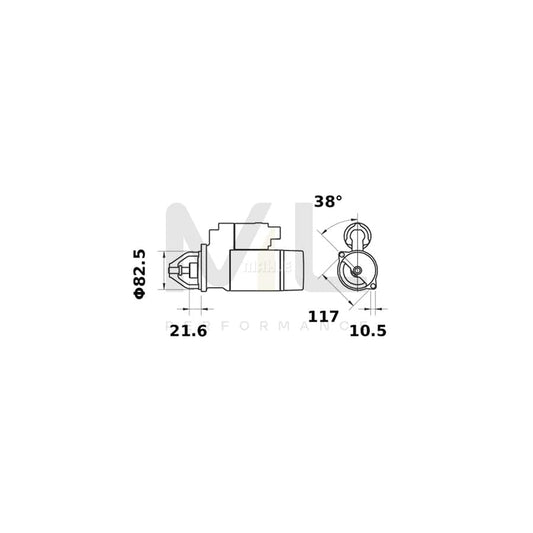 MAHLE ORIGINAL MS 359 Starter motor 12V 1,2kW, Teeth Quant.: 9 | ML Performance Car Parts