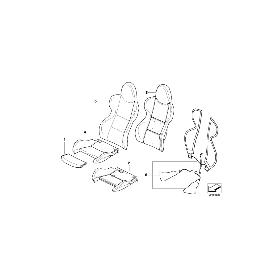 Genuine BMW 52107909339 E85 E86 Seat Cover Leather Left BEIGE85 (Inc. Z4 3.0si, Z4 3.0i & Z4 2.2i) | ML Performance UK Car Parts