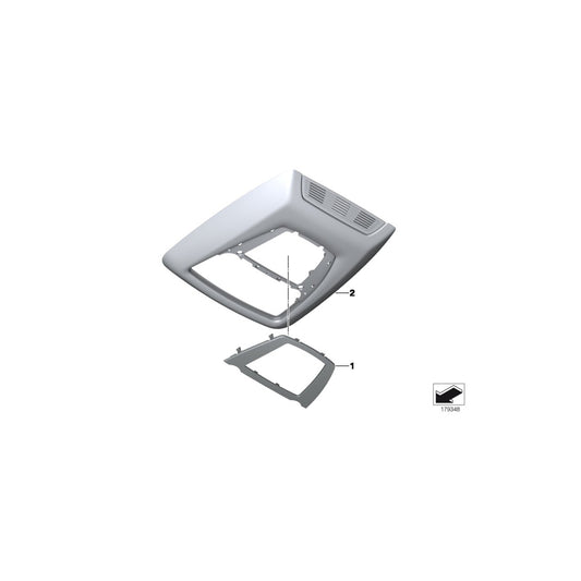 Genuine BMW 61319224427 F25 F26 Trim Cover, Switch Module, Headliner HIMMELGRAU (Inc. X3 20i, X3 18d & X3 30dX) | ML Performance UK