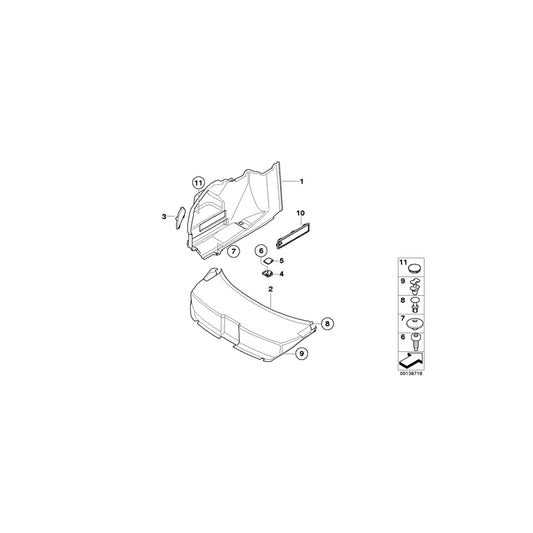 Genuine BMW 51477054961 E64 E63 Left Tail Light Cover ANTHR.-MELANGE (Inc. M6, 630i & 645Ci) | ML Performance UK