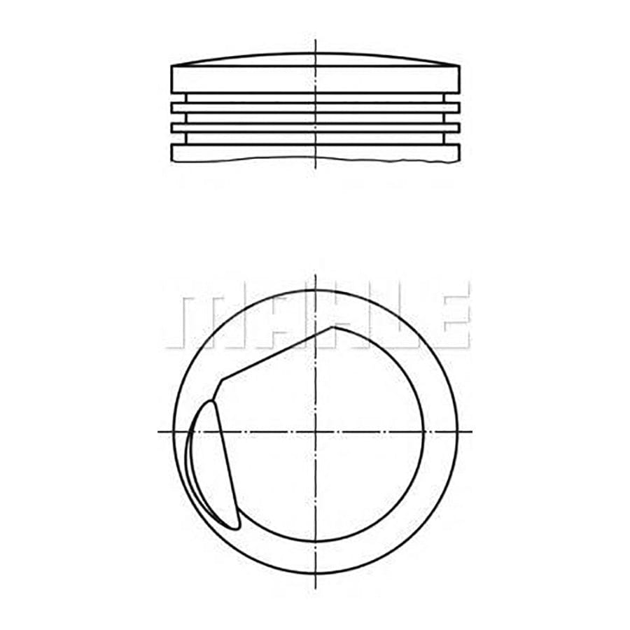 MAHLE ORIGINAL 013 17 01 Piston 77,53 mm, with piston rings | ML Performance Car Parts