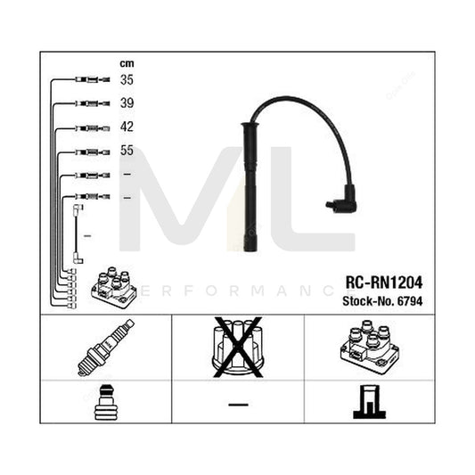 NGK Ignition Cable Kit RC-RN1204 (NGK6794) | ML Car Parts UK | ML Performance