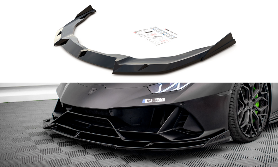 Maxton Design LA-HU-EVO-1-FD1T+FD1RT Front Splitter Lamborghini Huracan EVO | ML Performance UK Car Parts