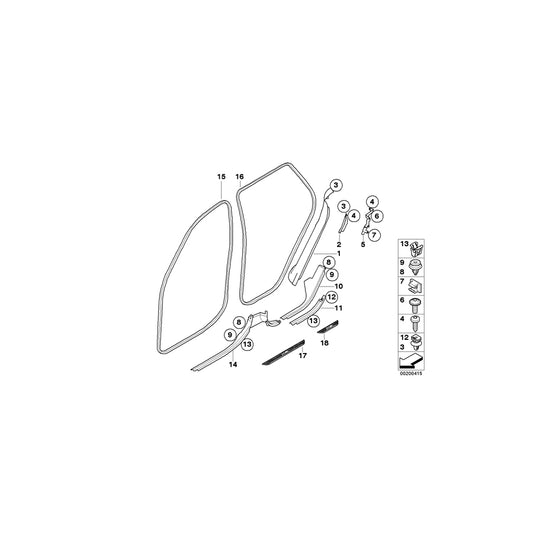 Genuine BMW 51476969497 E70 Cover Strip, Entrance Rear Left TABAK (Inc. X5 40dX, X5 3.0d & X5 M) | ML Performance UK