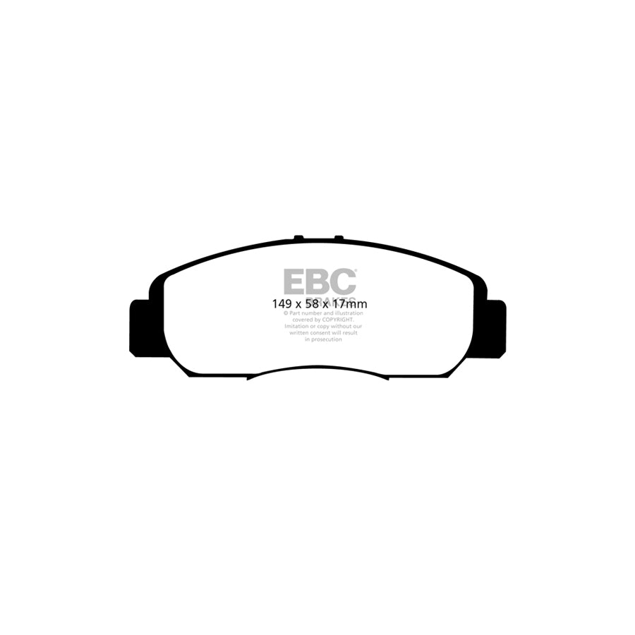 EBC DP41669R Honda Yellowstuff Front Brake Pads - Akebono Caliper (Inc. Civic, FR-V, Stepwagon) 2 | ML Performance UK Car Parts