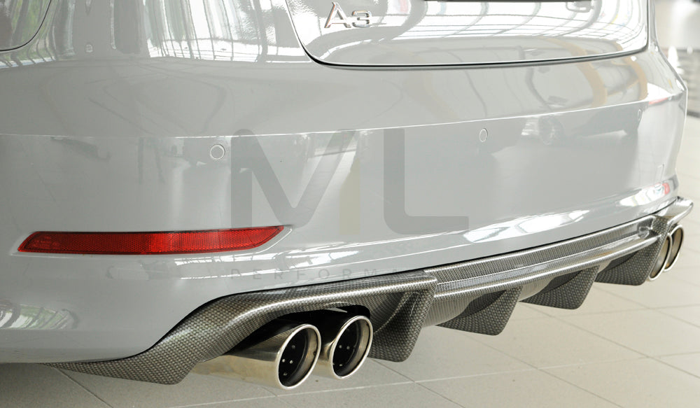 Rieger 00099368 Audi 8V A3 Rear Diffuser 3 | ML Performance UK Car Parts